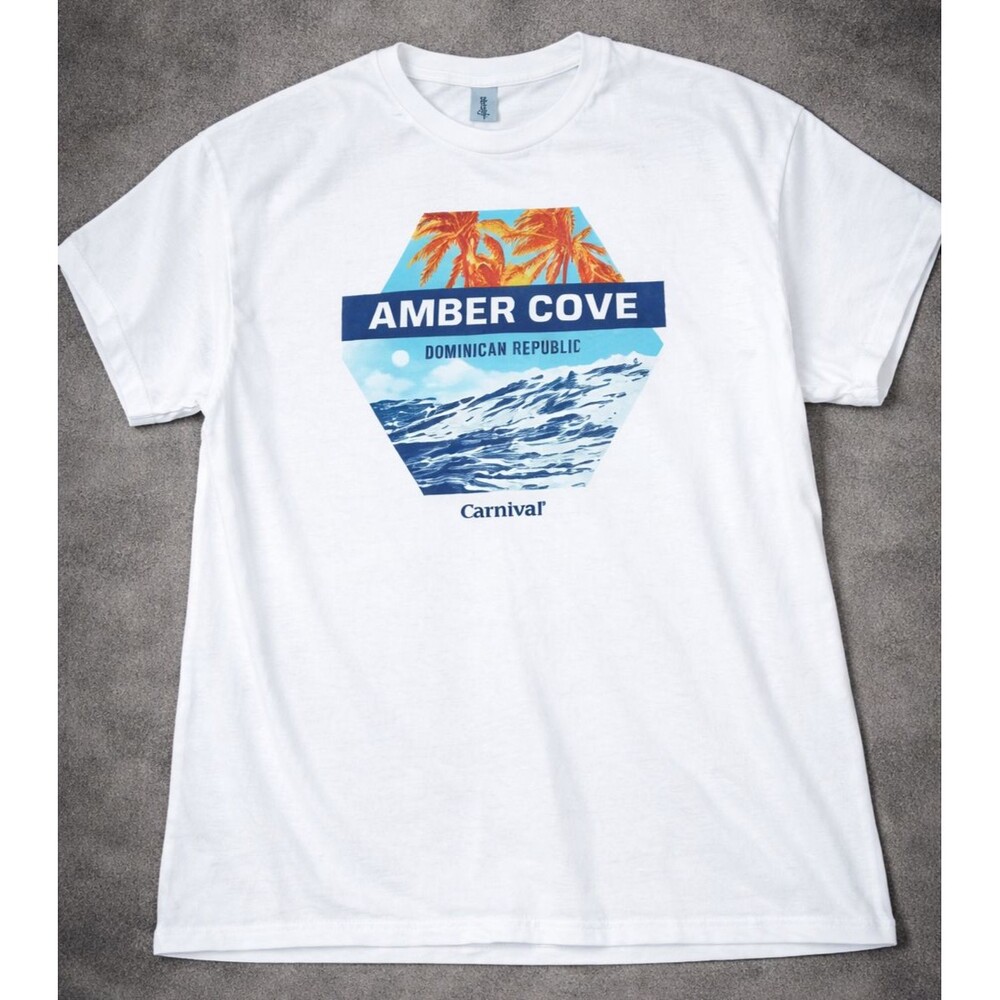 Amber Cove Carnival Cruise Dominican Republic Vacation Souvenir T Shirt Mens XL
